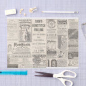 Reclame in de krant van 1889 tissuepapier (Craft)