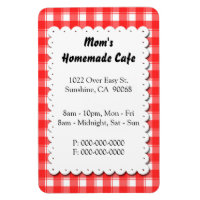 Reclame Magnet voor 'Red Plaid Restaurant' op maat
