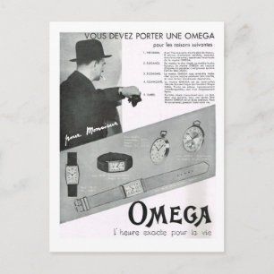 Reclame, Omega horloges Feestdagenkaart