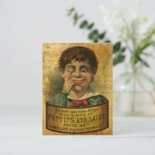 reclame - Oogzout Briefkaart (Staand voorkant)