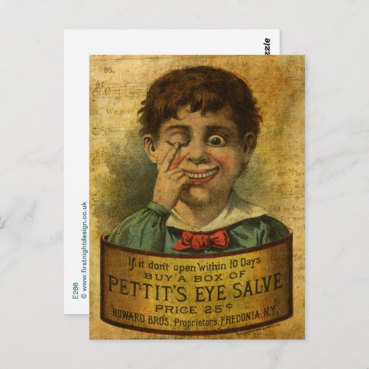 reclame - Oogzout Briefkaart (Voorkant / Achterkant)