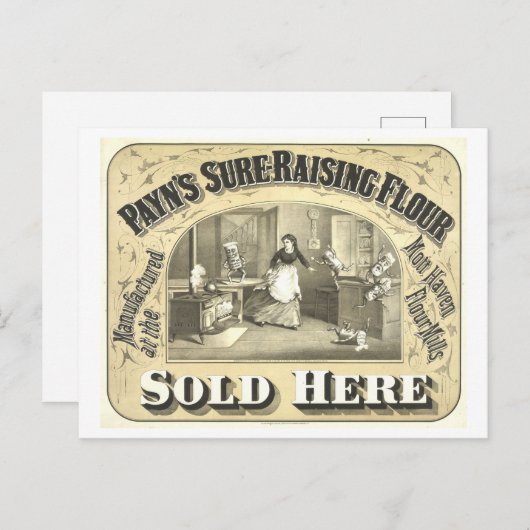  reclame: Payn's Sure-Rising Flour Briefkaart (Voorkant / Achterkant)