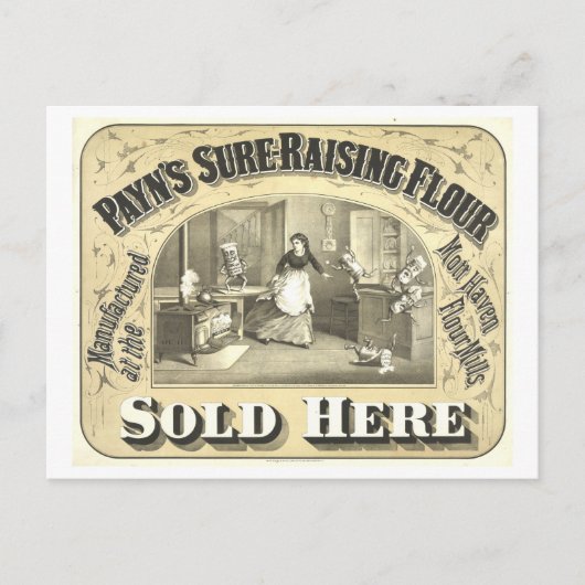  reclame: Payn's Sure-Rising Flour Briefkaart (Voorkant)
