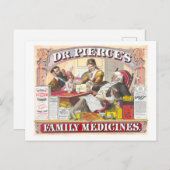  reclame: Pierce's Patent Medicines Briefkaart (Voorkant / Achterkant)