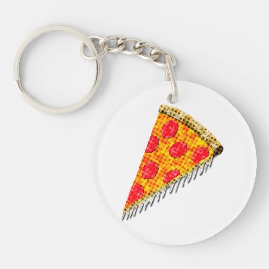 Reclame Pizza Snede uit het verleden Sleutelhanger (Voorkant)