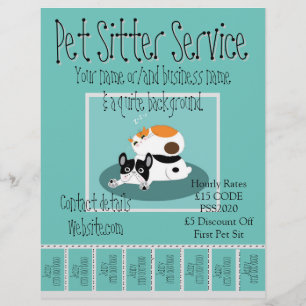 Reclame Promotie Flyers Dienst Pet Sitter