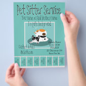Reclame Promotie Flyers Dienst Pet Sitter (Hand)