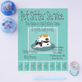 Reclame Promotie Flyers Dienst Pet Sitter (Enkel)