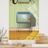Reclame van Vintage Television Co. Poster (Keuken)