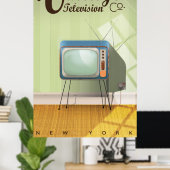 Reclame van Vintage Television Co. Poster (Thuiskantoor)
