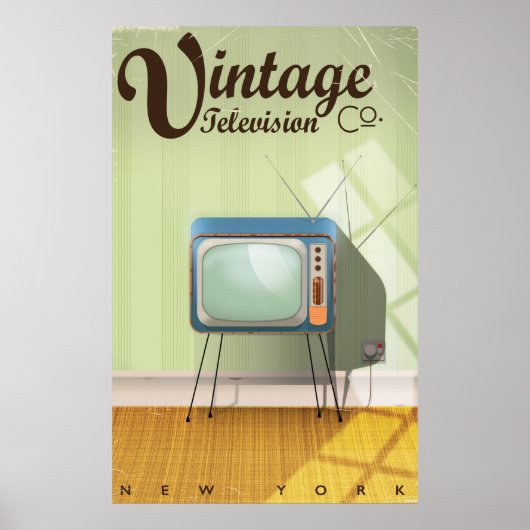 Reclame van Vintage Television Co. Poster (Voorkant)