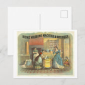  reclame: Victoriaans wasmachine Briefkaart (Voorkant / Achterkant)