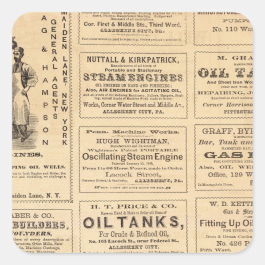 Reclame Vierkante Sticker (Voorkant)