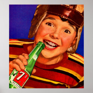 reclame voor ‘77 frisdrank uit de jaren 50 poster