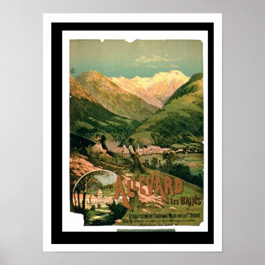 Reclame voor "Allevard Les Bains", Isere (kol. Poster (Voorkant)