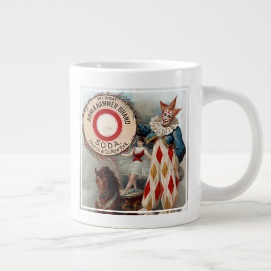  reclame voor arm & hamer soda grote koffiekop (Rechts)