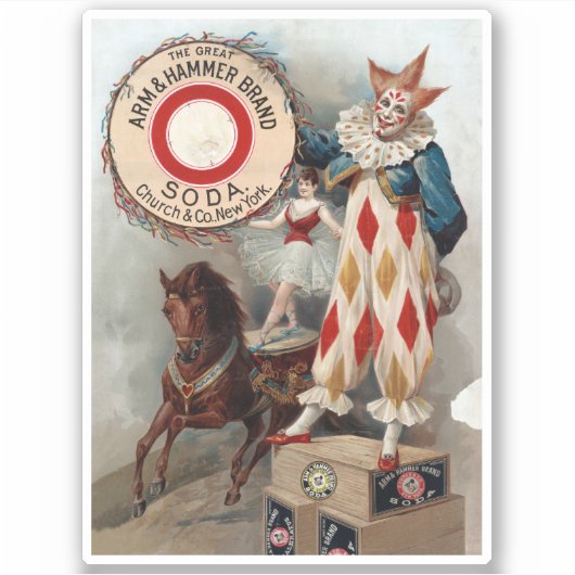 reclame voor arm & hamer soda sticker (Voorkant)