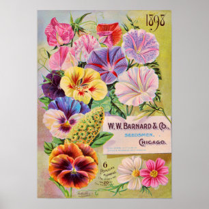  reclame voor bloemen poster