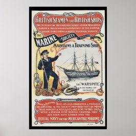 reclame voor Britse zeelieden Poster