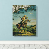 Reclame voor 'Buffalo Bill's Wilde West and Co. Canvas Afdruk (Insitu (Houten vloer))
