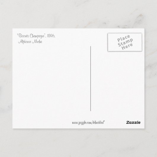 Reclame voor Champagne Biscuits Briefkaart (Achterkant)