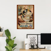 Reclame voor Champagne Biscuits Poster (Thuiskantoor)