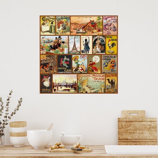 reclame voor chocolade poster (Keuken)