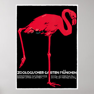 reclame voor de dierentuin van München Poster