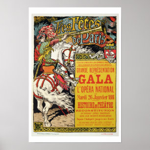 Reclame voor de "Fetes de Paris" Poster