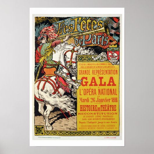 Reclame voor de "Fetes de Paris" Poster (Voorkant)