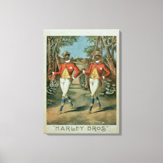 Reclame voor de "Harley Brothers" (kleur li Canvas Afdruk (Voorkant)