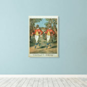 Reclame voor de "Harley Brothers" (kleur li Canvas Afdruk (Insitu (Houten vloer))