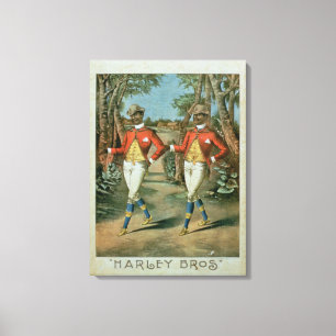 Reclame voor de "Harley Brothers" (kleur li Canvas Afdruk