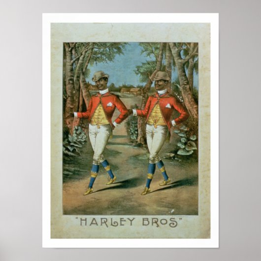 Reclame voor de "Harley Brothers" (kleur li Poster (Voorkant)