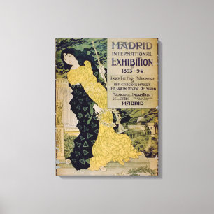 Reclame voor de "Madrid International Exhibi Canvas Afdruk