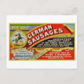  reclame voor "echte" Duitse worst Briefkaart (Voorkant)