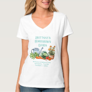 Reclame voor een eigen tuinbedrijf t-shirt