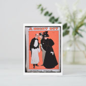 Reclame voor 'Een nacht uit' in de Vaudeville Briefkaart (Staand voorkant)