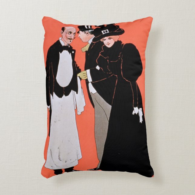 Reclame voor 'Een nacht uit' in de Vaudeville Decoratief Kussen (Voorkant(Verticaal))