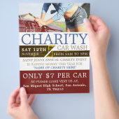 Reclame voor evenement met liefdadigheidswasstraat flyer (Hand)