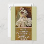 Reclame voor Fat Food Tables 1895 Briefkaart (Voorkant / Achterkant)