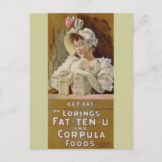 Reclame voor Fat Food Tables 1895 Briefkaart (Voorkant)