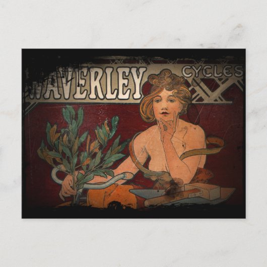 Reclame voor fietsen briefkaart (Voorkant)