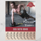 Reclame voor fitness trainer flyer (Voorkant)