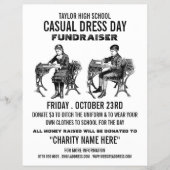Reclame voor fundraiser 'Vintage school, Casual Dr Flyer (Voorkant)
