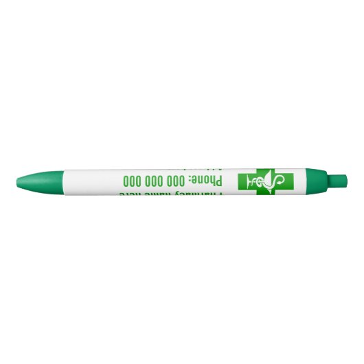 Reclame voor geneesmiddelen zwarte inkt pen (Voorkant)