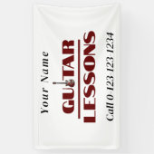 Reclame voor gitaarlessen spandoek (Verticaal)