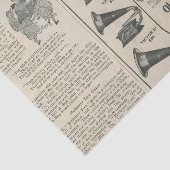 Reclame voor grammofoon uit het verleden tissuepapier (Detail)