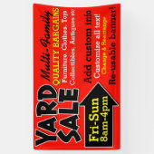 Reclame voor herbruikbare Gard Sale Garage-verkoop Spandoek (Verticaal)