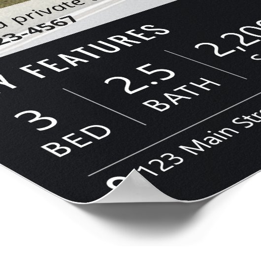 Reclame voor het aanbieden van moderne onroerend g poster (Hoek)